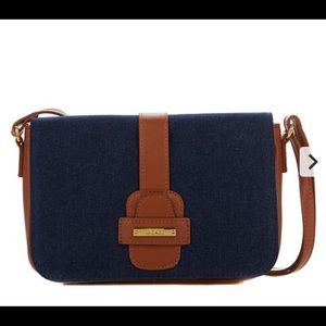 IMAN Denim Crossbody Chic Nwt